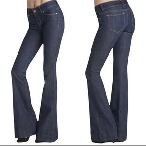 J Brand Enchanted flare dark wash mid rise jeans